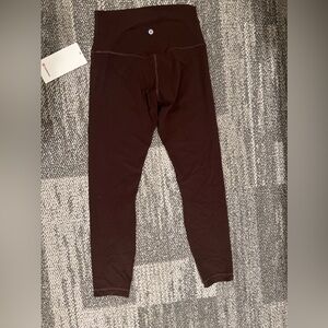 Lululemon wunder train brown/espresso leggings size 6 BRAND NEW WITH TAGS